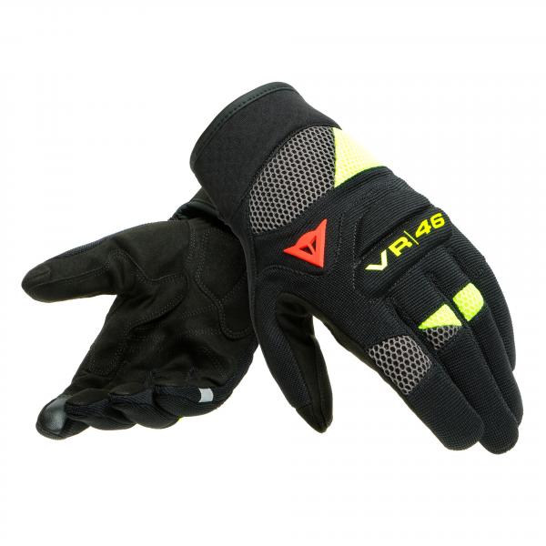 VR46 CURB SHORT GLOVES BLACK/ANTHRACITE/FLUO-YELLOW VR46 CURB SHORT GLOVES BLACK/ANTHRACITE/FLUO-YELLOW