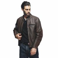 MERAK LEATHER JACKET TOBACCO