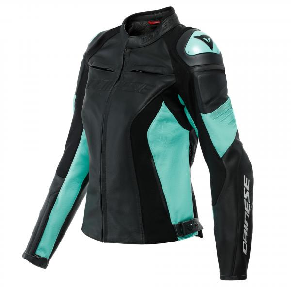 CHAQUETA DAINESE RACING 4 LADY BLACK/ACQUA-GREEN CHAQUETA DAINESE RACING 4 LADY BLACK/ACQUA-GREEN